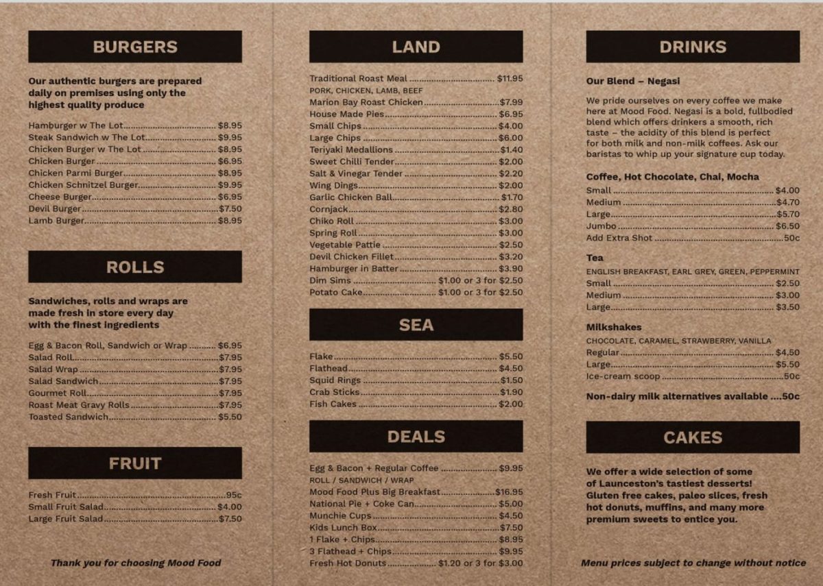 MOOD FOOD GRAND CENTRAL » Heads Up Launceston & Food Guide