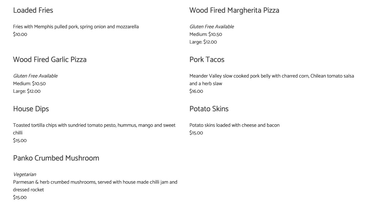 OLIVES BISTRO NEWSTEAD HOTEL » Heads Up Launceston