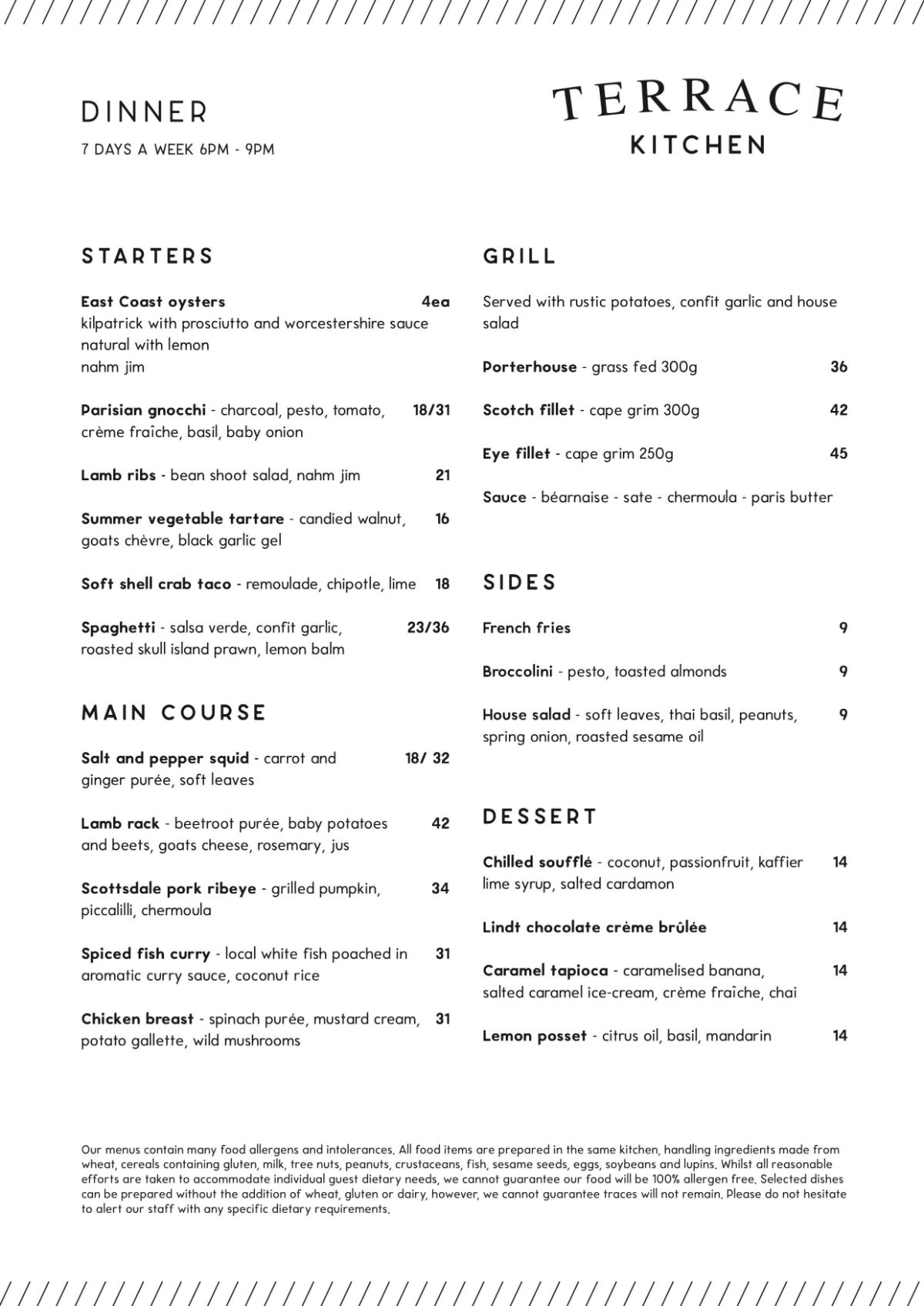 TERRACE KITCHEN » Heads Up Launceston Food Guide