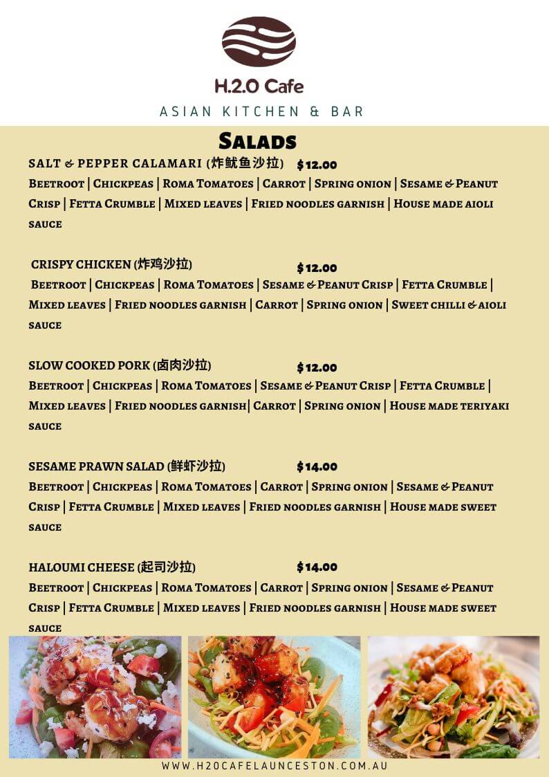 H20 Asian Bar Kitchen Heads Up Launceston Food Guide