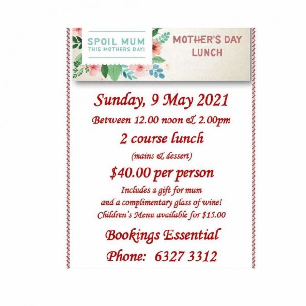 MOTHER'S DAY LUNCHEON » Heads Up Launceston 2021